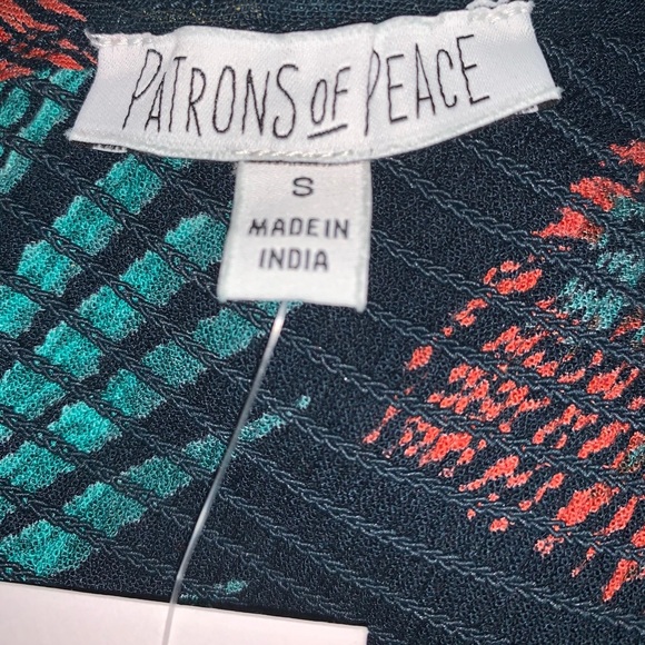 🍓Patrons of Peace Tropical Peplum top NWT - Picture 16 of 16